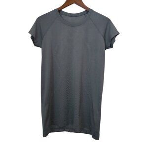 Lululemon Swiftly Tech Gray Short-Sleeve Athletic Shirt 2.0 Women's Sz 10